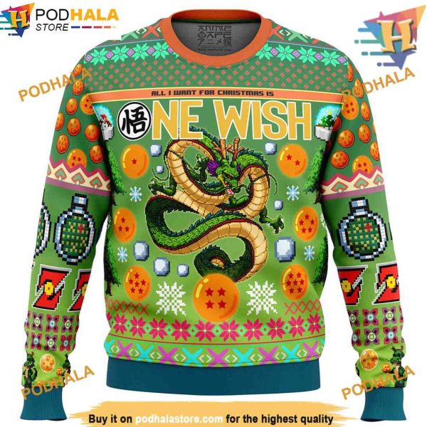 Shenron Dragon Ball Ugly Christmas Sweater, Funniest Ugly Christmas Sweater
