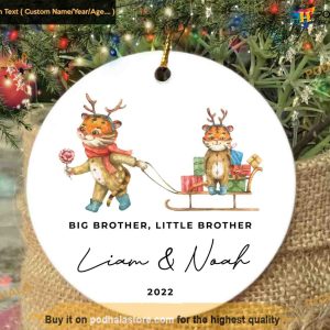 Sibling Bond Christmas Ornament, Personalized Family Ornaments