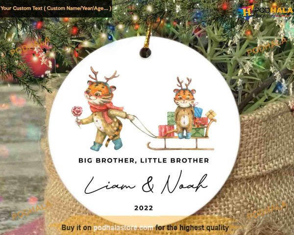 Sibling Bond Christmas Ornament, Personalized Family Ornaments