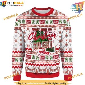 Silent Night Christmas 3D Sweater, Funny Christmas Gift Ideas Sweater