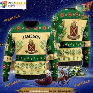 Simplee Jameson Whiskey Christmas Sweater, Funny Xmas Gifts 3D