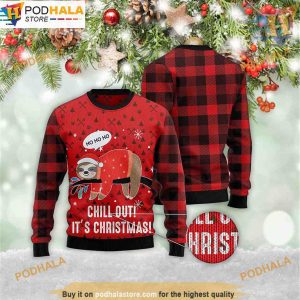 Sloth Chill Out 3D Christmas Sweater, Great Gift For Christmas