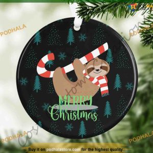 Sloth Christmas Ornament, Funny Christmas Ornaments