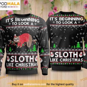Sloth Like Ugly Christmas Sweater, Cute Ugly Christmas Sweater
