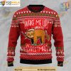 Sloth Wake Me Up Ugly Xmas 3D Sweater, Funny Christmas Gift Ideas