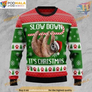 Slow Down It's Ugly Christmas Sweater, Funny Xmas Sweater