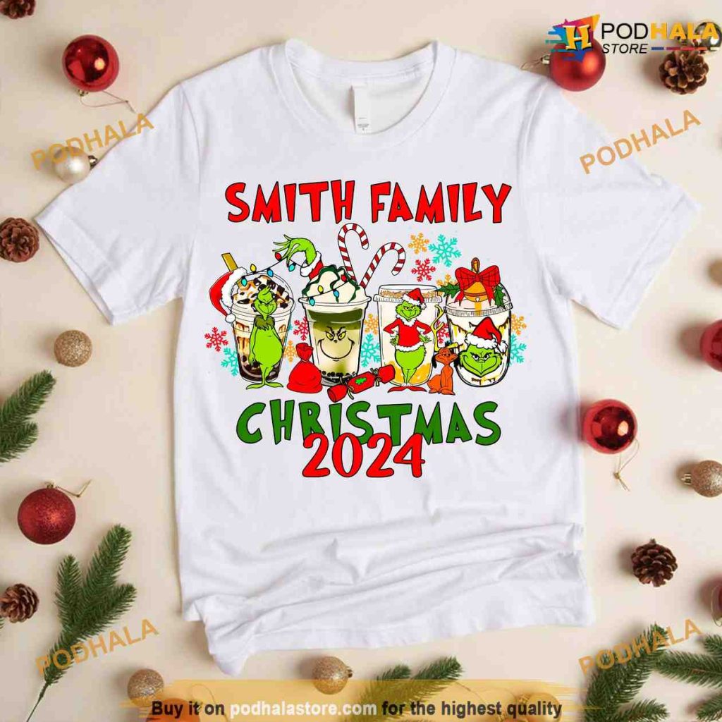 Smith Family Christmas 2024 Grinch Coffee Shirt