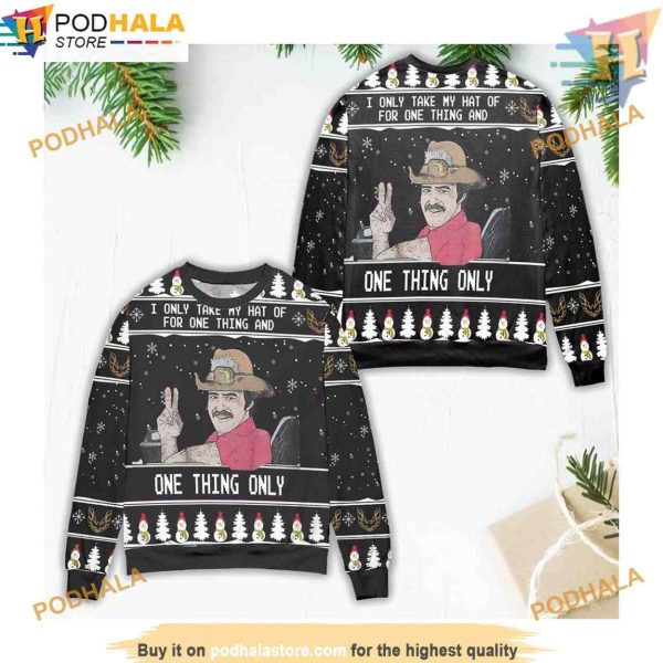 Smokey Bandit Hat Off Ugly Christmas Sweater, Family Ugly Christmas Sweater