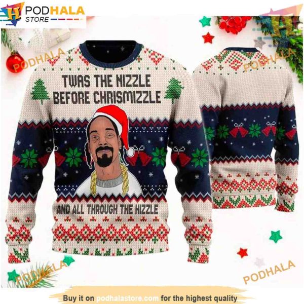 Snoop Dogg Before Chrismizzle Ugly Sweater, Funniest Ugly Christmas Sweater