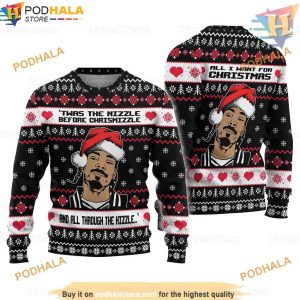 Snoop Dogg Ugly Christmas Sweater, Funny Christmas Gift Ideas
