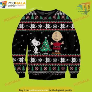 Snoopy Ugly Christmas Sweater Charlie Brown, Funny Womens Christmas Sweater