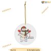 Snowman Ceramic Christmas Ornament, Family Christmas Ornaments
