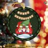 Snowman Family Merry Christmas Ceramic Ornament, Personalized Family Ornaments
