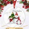 Snowman Gnomes Ceramic Christmas Ornament, Family Tree Decoration