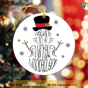 Snowman Personalized 2023 Ornament, Christmas Tree Ceramic Decorations
