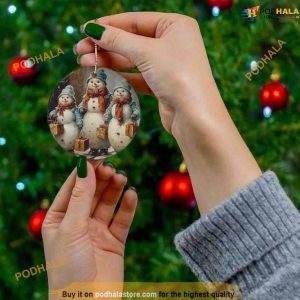Snowman Series 10 Ceramic Ornament, Funny Christmas Ornaments