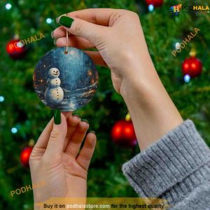 Snowman Series 2 Ceramic Ornament, Personalized Family Ornaments