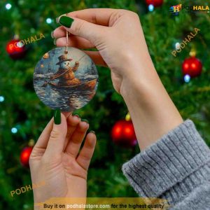 Snowman Series 5 Ceramic Ornament, Custom Family Ornaments