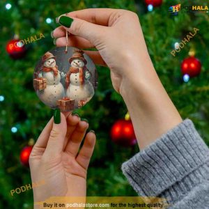 Snowman Series 8 Ceramic Ornament, Personalized Family Ornaments