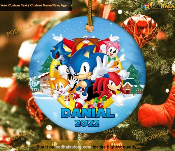 Sonic 2022 Custom Christmas Ornament, Funny Christmas Ornaments