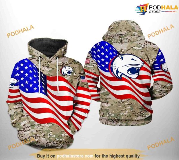 South Alabama Jaguars US Flag Camo Veteran NCAA 3D Hoodie, Sweatshirt, Shirt