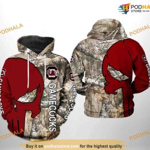 South Carolina Gamecocks Camo Veteran Hunting NCAA 3D Hoodie, Sweatshirt, Shirt