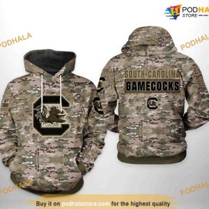 South Carolina Gamecocks Camo Veteran NCAA 3D Hoodie, Sweatshirt, Shirt