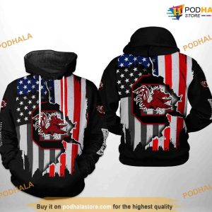 South Carolina Gamecocks US Flag NCAA 3D Hoodie, Sweatshirt, Shirt