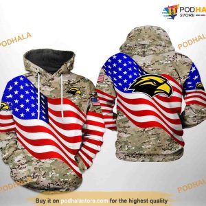 Southern Miss Golden Eagles US Flag Camo Veteran NCAA 3D Hoodie, Sweatshirt, Shirt