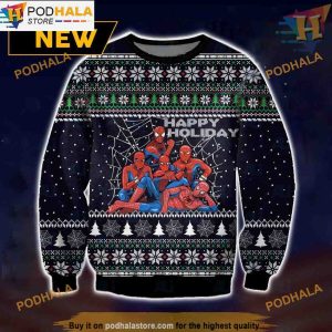 Spider-Verse Ugly Christmas 3D Sweater, Funny Xmas Gifts