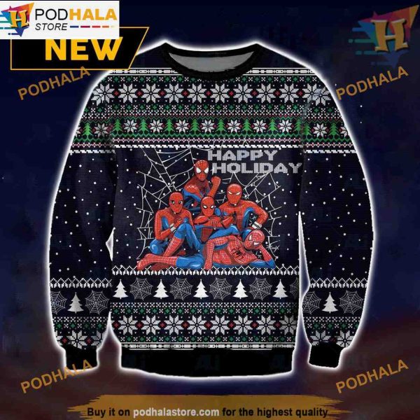 Spider-Verse Ugly Christmas 3D Sweater, Funny Xmas Gifts