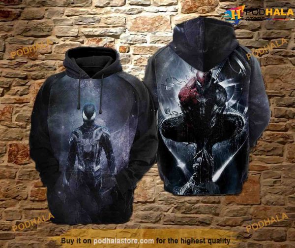 Spiderman Avengers Marvel Over Print 3D Funny Christmas Hoodie
