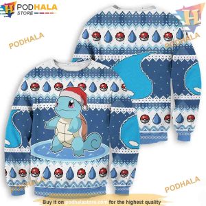 Squirtle Ugly Christmas Sweater, Funny Sweater