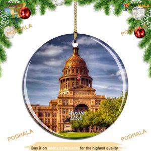 State Capitol Austin Texas Christmas Ornament, Custom Family Ornaments
