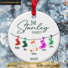 Stocking Name Ornament, Family Christmas Ornaments