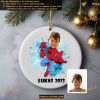Superhero Personalized Ornament Custom Christmas, Boys' Spiderman iCy
