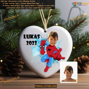 Superhero Personalized Ornament Custom Christmas Boys Spiderman iCy 2