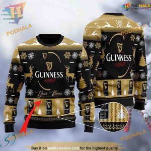 Sweety Guinness Ugly 3D Christmas Sweater, Funny Sweater