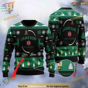 Sweety Jameson Whiskey Christmas 3D Sweater, Funny Xmas Sweater