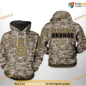 Syracuse Orange Camo Veteran NCAA 3D Hoodie, Sweatshirt, Shirt