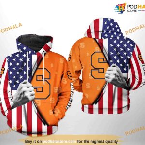 Syracuse Orange US Flag NCAA 3D Hoodie, Sweatshirt, Shirt