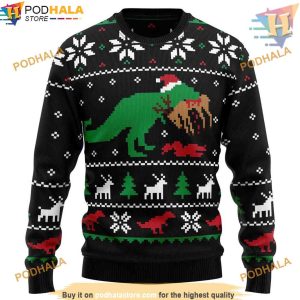 T-Rex Ugly Knitted Christmas Sweater, Friends Christmas Sweater