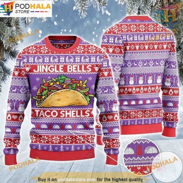 Taco Bell Jingle Bells Ugly Christmas Sweater, Creative Christmas Gifts