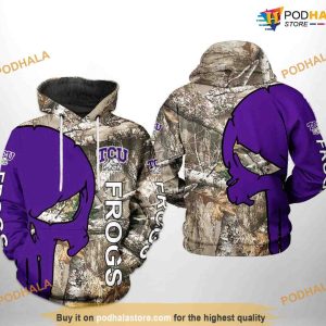 Tcu Horned Frogs Camo Veteran Hunting NCAA 3D Hoodie, Sweatshirt, Shirt