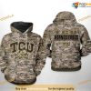 Tcu Horned Frogs Camo Veteran NCAA 3D Hoodie, Sweatshirt, Shirt