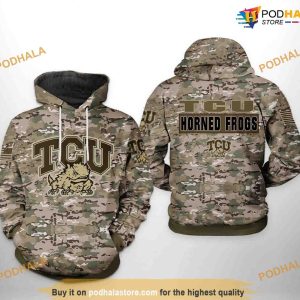 Tcu Horned Frogs Camo Veteran NCAA 3D Hoodie, Sweatshirt, Shirt