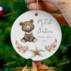 Teddy Bear Theme Baby's First Christmas, Personalized 2023 Ornament