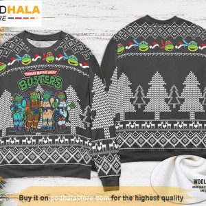 Teenage Mutant Ghost Busters Sweater, Funny Xmas Gifts