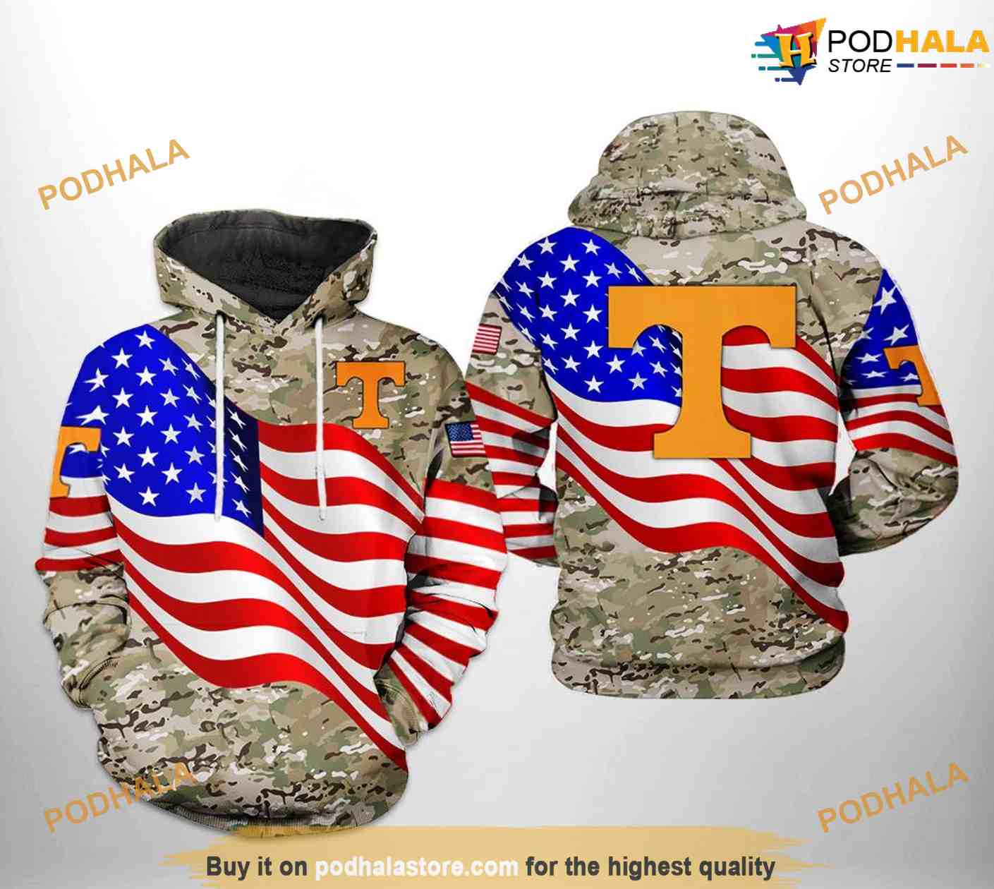 Tennessee Volunteers US Flag Camo Veteran NCAA 3D Hoodie, Sweatshirt, Shirt Tennessee Volunteers US Flag Camo Veteran NCAA 3D Hoodie, Sweatshirt, Shirt