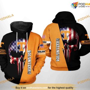 Tennessee Volunteers US Flag Skull NCAA 3D Hoodie, Sweatshirt, Shirt